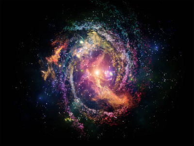 宇宙元素系列。空间与星的构成与数学科学教育和现代技术的隐喻关系