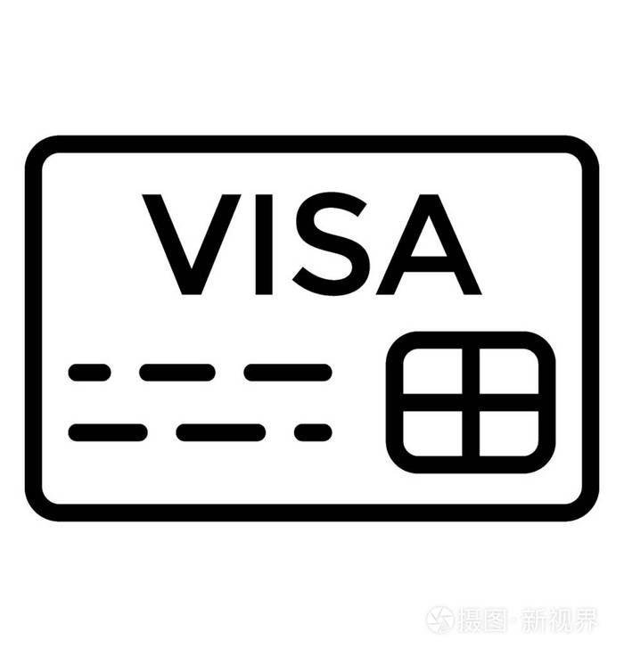 旅行签证卡图标