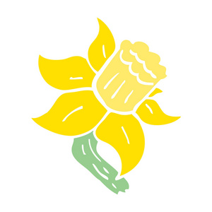 矢量插画复活节问候可爱的设计与春天的花朵雏菊,含羞草和水仙花,书法