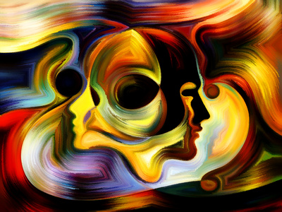 隐喻的内部油漆照片