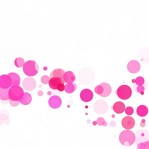 气泡圆点独特粉红色明亮向量背景