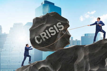 危机与衰退的商业概念