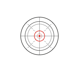光学的枪白色背景上的准星照片