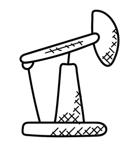 pumpjack 从土壤中抽出和取出油的机器照片