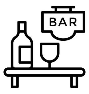 桌上有饮料的酒吧板