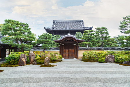 在日本京都 Kennin 寺禅宗花园