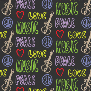 嘟嘟 grunge 模式和平，爱和音乐