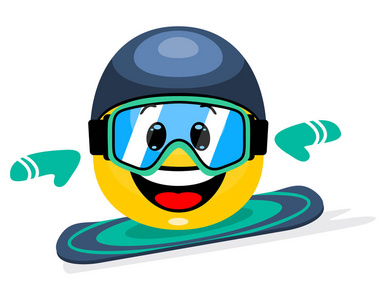 滑雪emoji表情图片