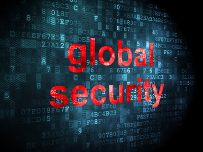 安全概念 全球安全数字背景