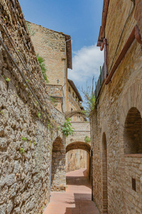 意大利圣吉米纳诺的中世纪街道和建筑