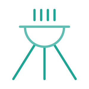烧烤食品平面图标, 向量, 插图