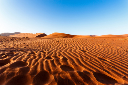 在 sossusvlei，纳米比亚的沙丘
