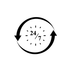 24个不间断的图标黑色