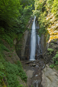 马其顿共和国诺 Selo Belasica 山 Smolare 瀑布梯级景观