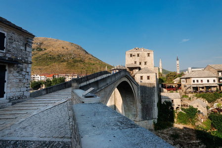 内雷特瓦河莫斯塔尔波斯尼亚和黑塞哥维那的旧桥