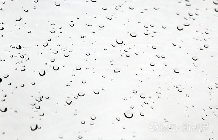 玻璃窗上的纹理雨滴