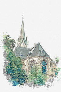 例证教会在莱比锡在德国
