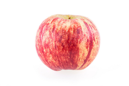 苹果果实内水滴上孤立的白色背景