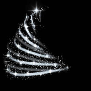 圣诞银色树背景