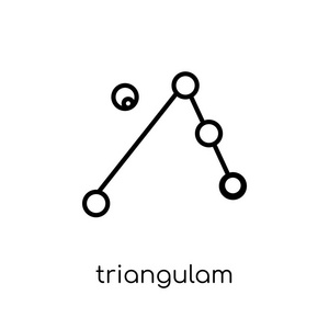 澳大利亚的图标。时尚现代平面线性向量 triangulam australe 图标在白色背景从细线天文学收集, 概述向量例证