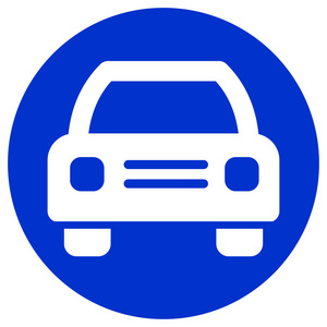 汽车蓝色图标图片