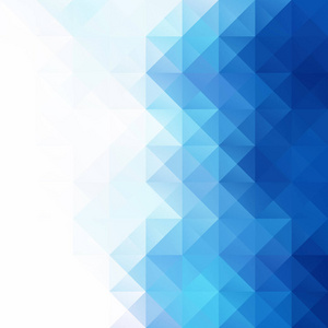 蓝色的网格马赛克背景 创意设计模板
