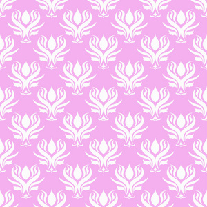 花背景与紫罗兰色粉红色无缝图案。墙纸和纺织品设计