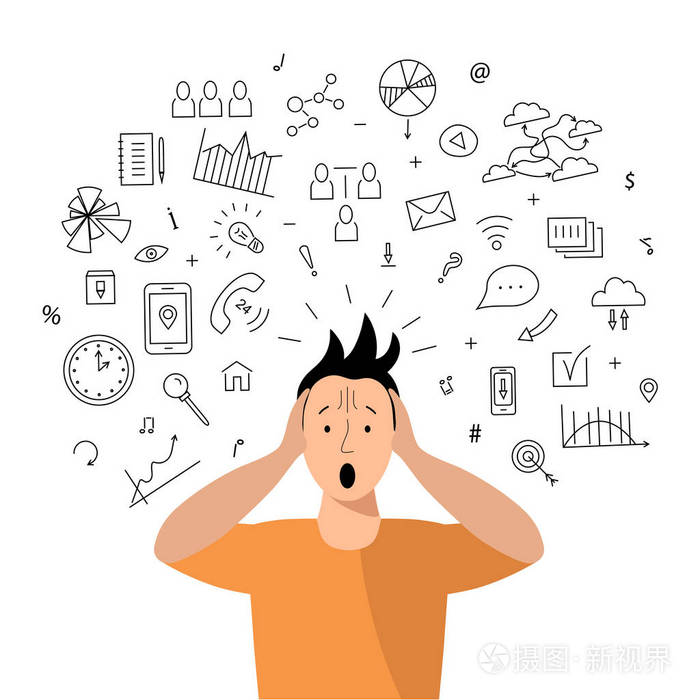 人得到太多的信息.信息和数据过载概念.数字信息过载.