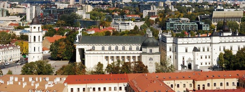 从维尔纽斯大学塔维尔纽斯市鸟瞰图