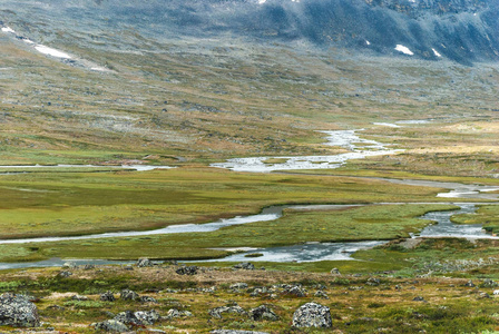 挪威 jotunheimen 国家公园的山区景观