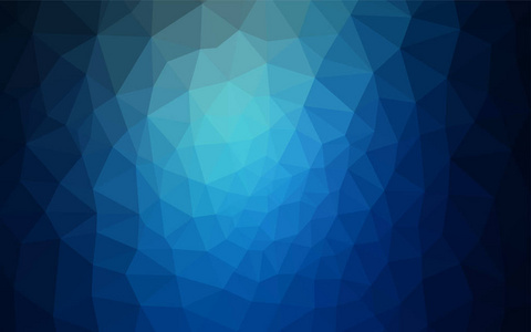 深蓝色矢量多边形抽象布局。闪闪发光的抽象插图与优雅的三角形。全新设计为您的企业