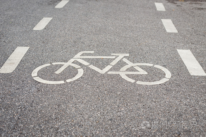 道路自行车标识图案图片