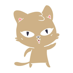 平板彩色动画片猫