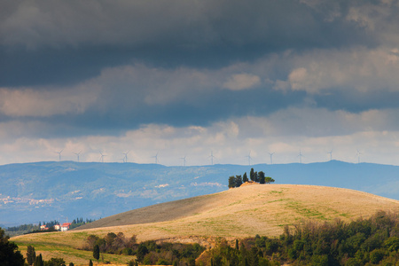 在 toscany，意大利乡间风景