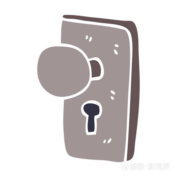 卡通涂鸦钥匙孔