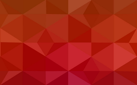 红色的光矢量低聚晶体背景。多边形设计模式。低聚插图，低多边形背景