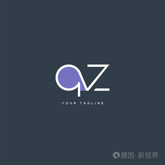 字母徽标qz名片模板