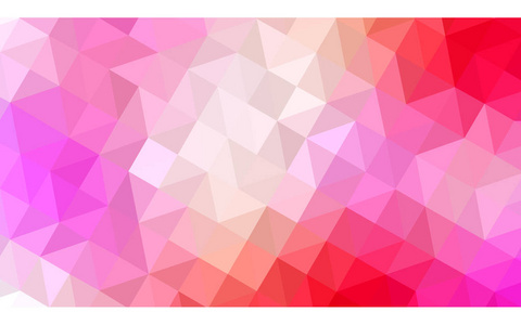 淡粉色 黄色矢量三角形模糊背景设计。在折纸样式与梯度几何背景