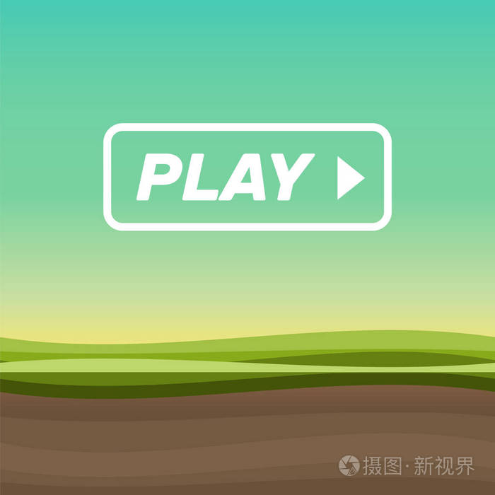 地面, 土壤和草的 ui 游戏插图.岩石和水卡通游戏纹理