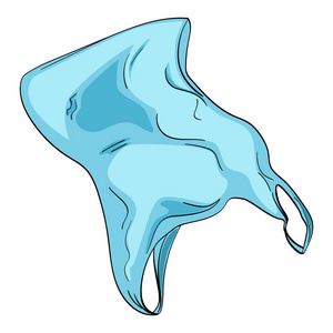 塑料袋飞在天空物体上的白色背景向量.颜色背景照片