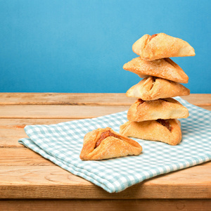 犹太节日的 hamantaschen 饼干