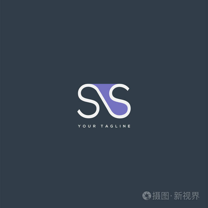 字母徽标ss名片模板