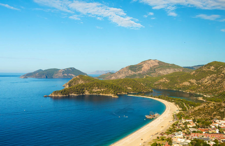 蝴蝶谷泻湖海滩景观安卡拉土耳其夏天视图