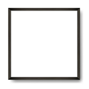 白色墙壁上的方形空心海报。矢量模板