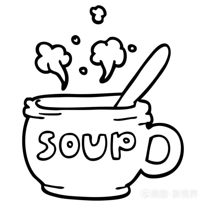 热汤线条画动画片