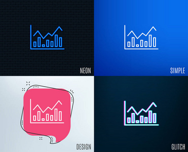 财务图表行图标。经济图标志。证券交易所符号