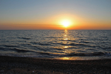 日落时可以欣赏到黑海的美丽景色。阿布哈兹