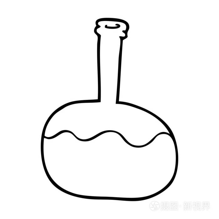 线条画动画片实验药水