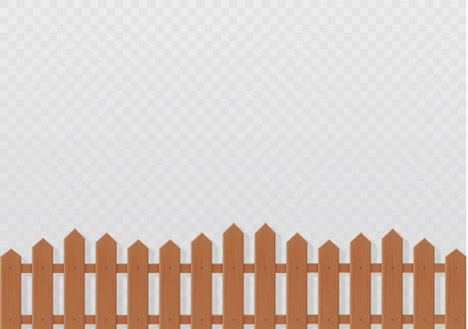 在白色背景下隔离的木栅栏插图. 设置图标栅栏由矢量插图