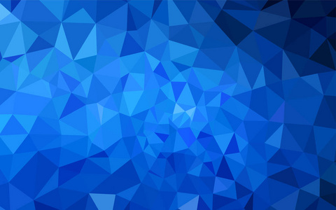 深蓝色矢量低聚盖。闪耀的多边形插图, 由三角形组成。全新的横幅模板